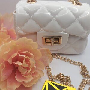 Quiltied jelly mini crossbody bag